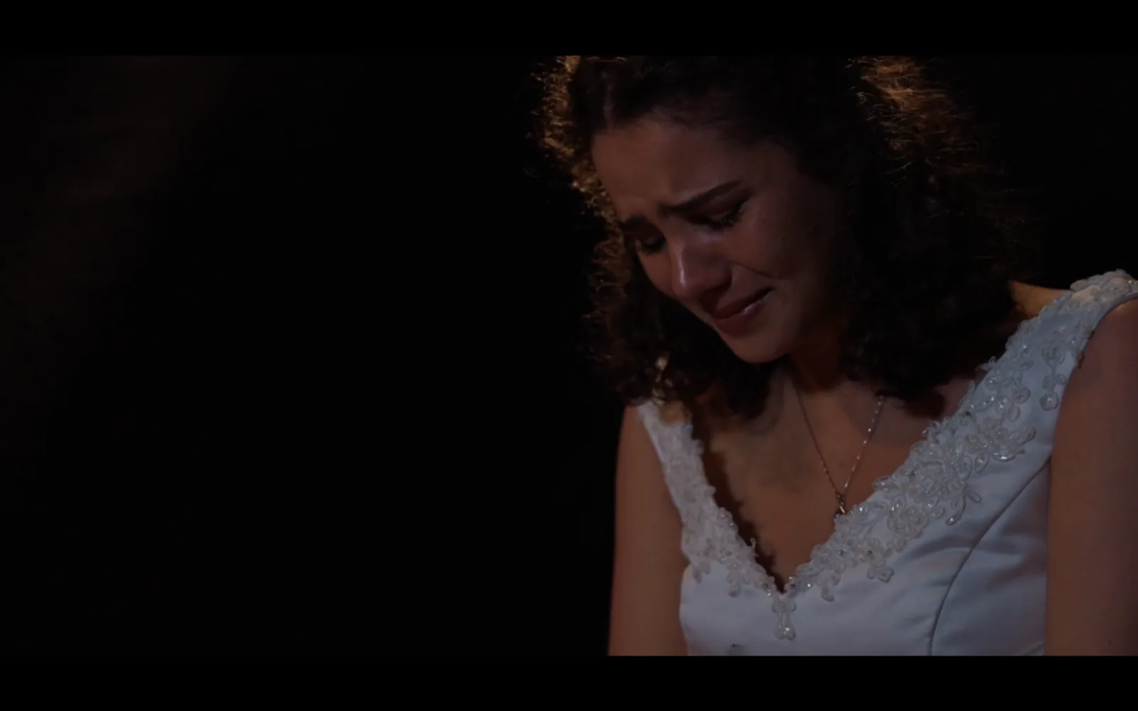 Close portrait in warm light, Bride of Stolen