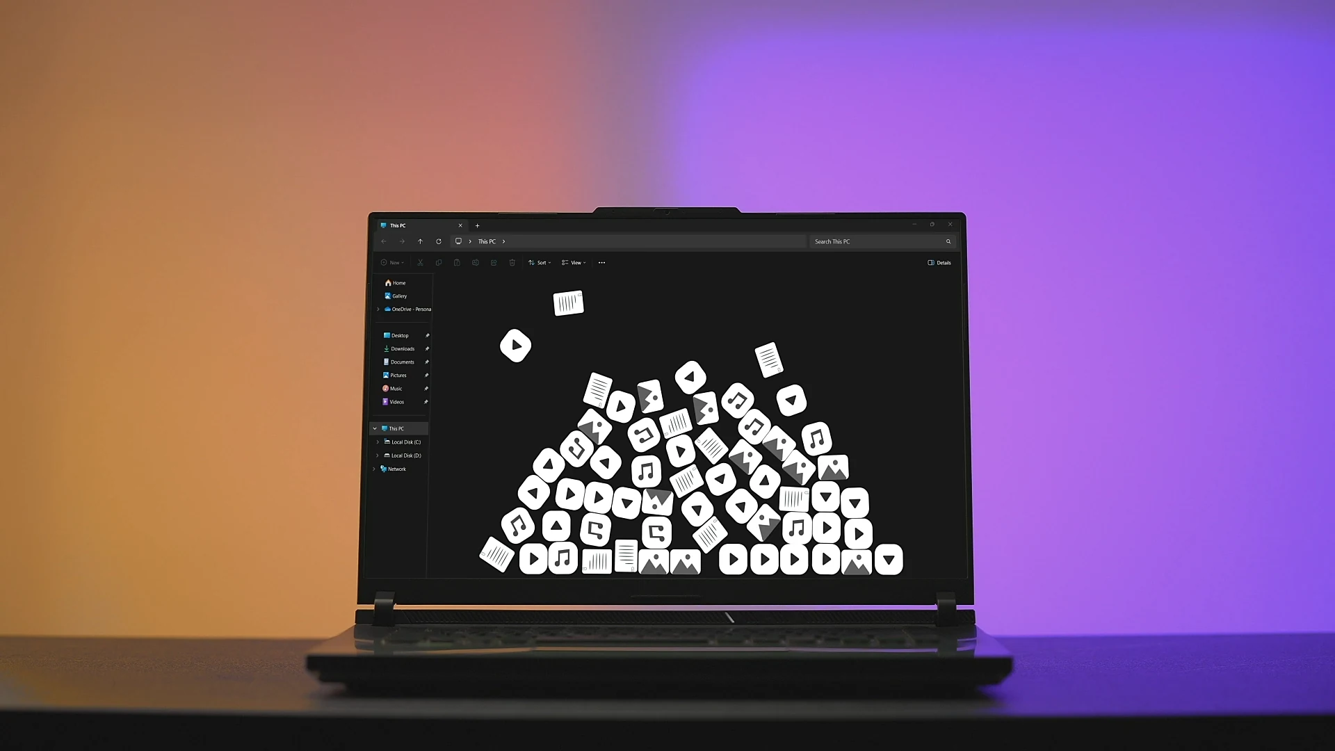 Laptop product shot, Narratium