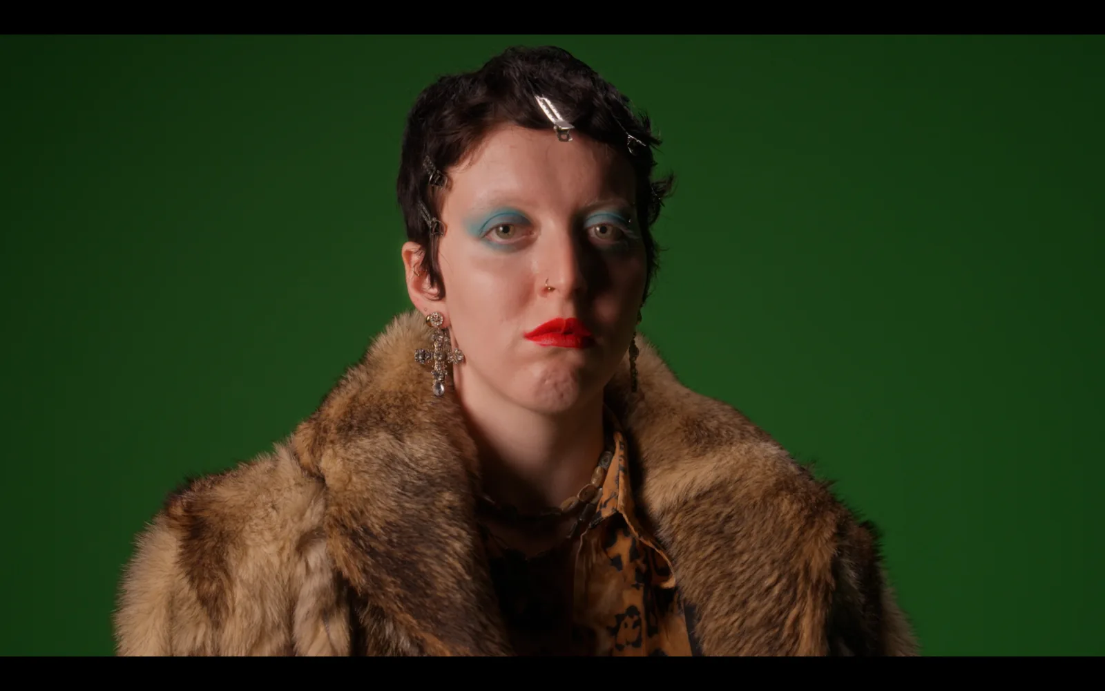 Colour fashion portrait against green from Smile, Now!